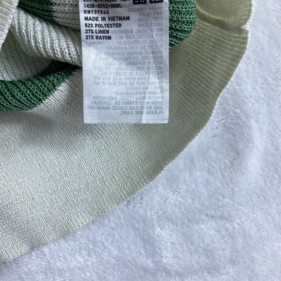 UNIQLO Comptoir des Cotonnniers Knit Top Women Sz XXS Striped Linen Blend Preppy - Picture 7 of 11
